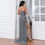 Thumbnail: Selina Grey Sequin High Split Gown