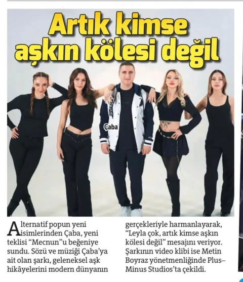 Çaba in Hürriyet Kelebek: No one is a slave to love anymore