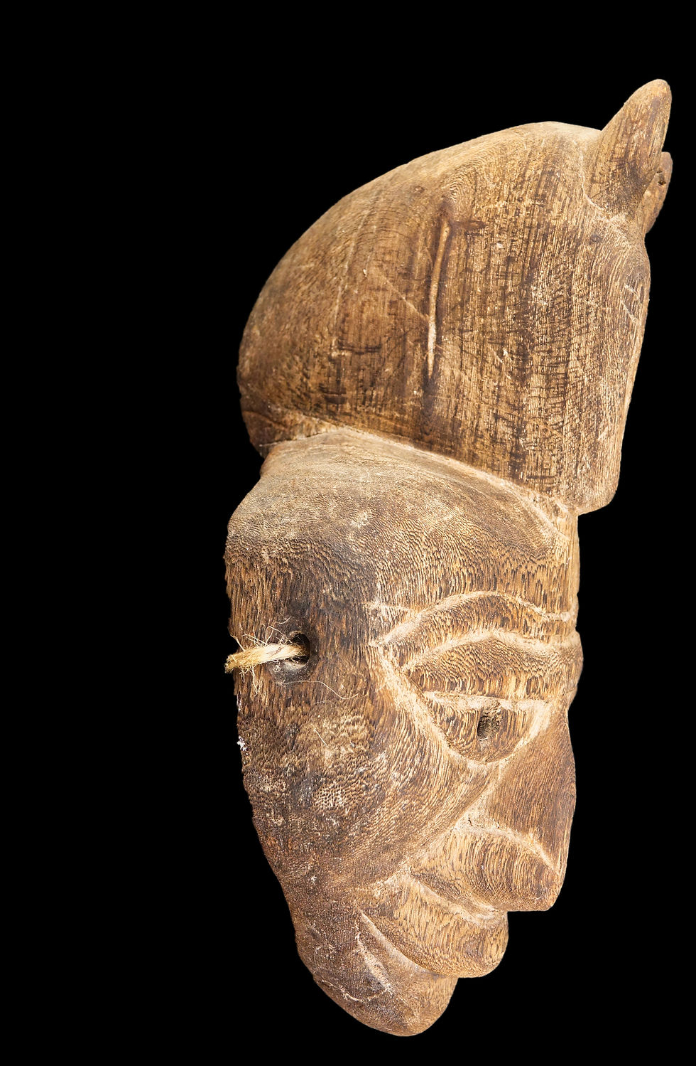 Thumbnail: Mask in shape of man's face with horse's head on top.