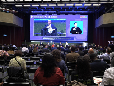 Cobertura AUB no 3º Fórum GPDRR 2025; O certame destaca engajamento colectivo para redução do risco de desastres.