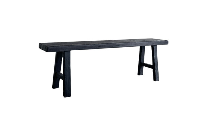 Banc moyen noir 63x12x20H
