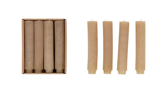 Short Cream Taper Candle (sold by the unit)