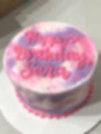 Watercolor pink, purple