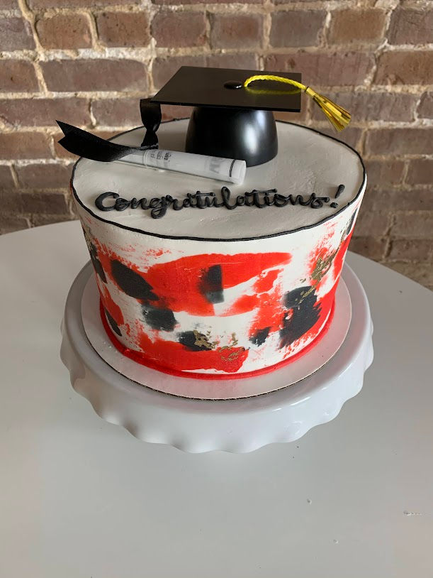 swatches_smears graduation cake
