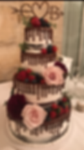 choc drip 4 tier wedding cake