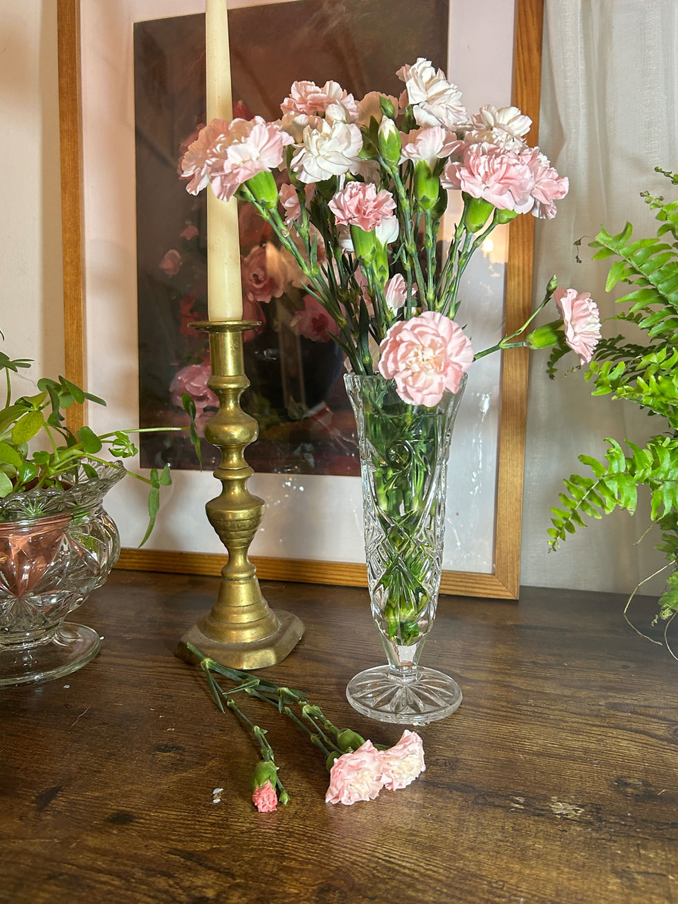 Thumbnail: Elegant fluted Vintage Lead Crystal Vase