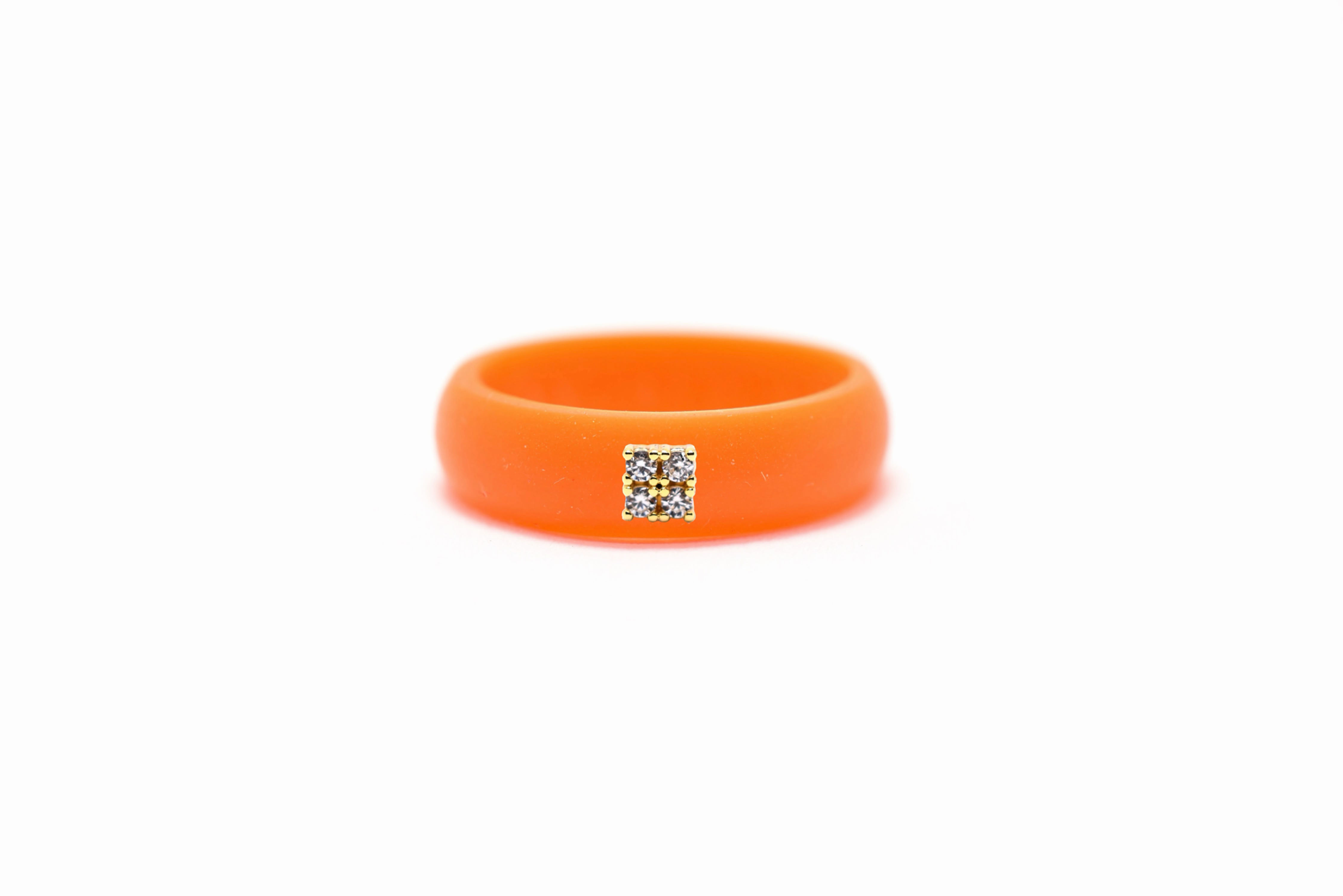 Bague Pop Carré orange