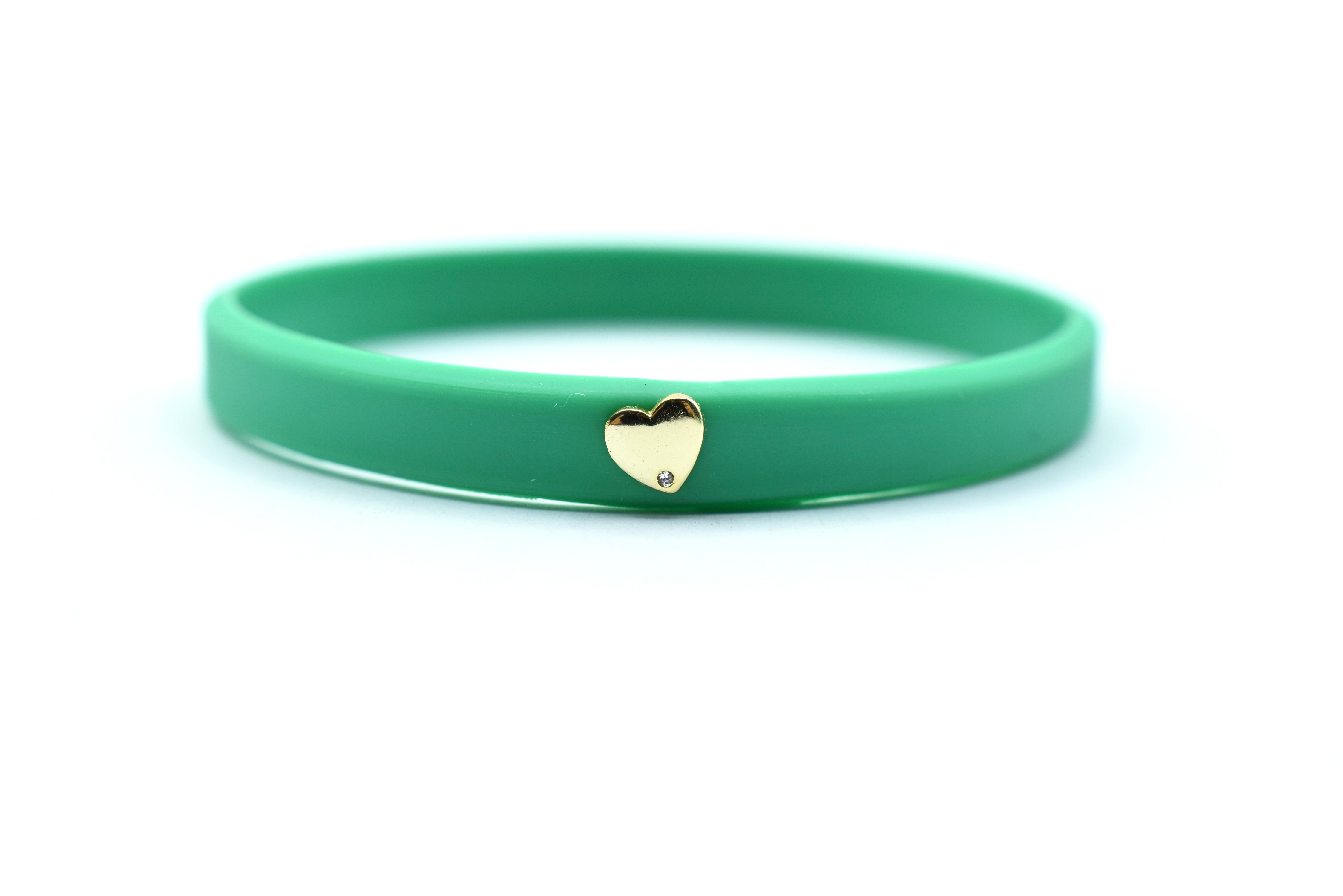 Bracelet Pop coeur vert