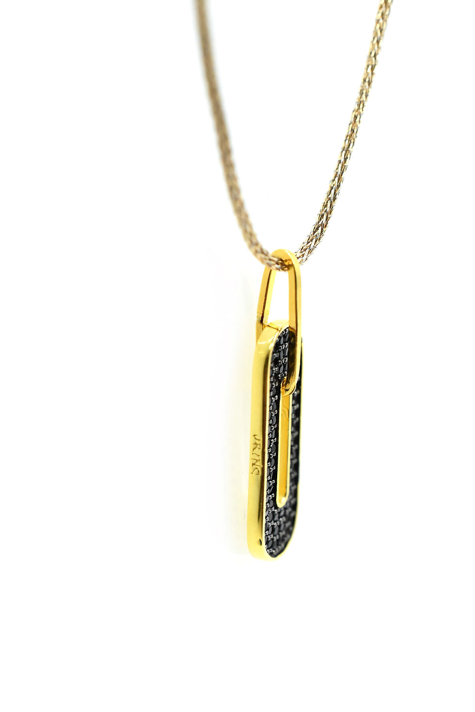 Thumbnail: Collier Olympe  oxyde noir cordon 