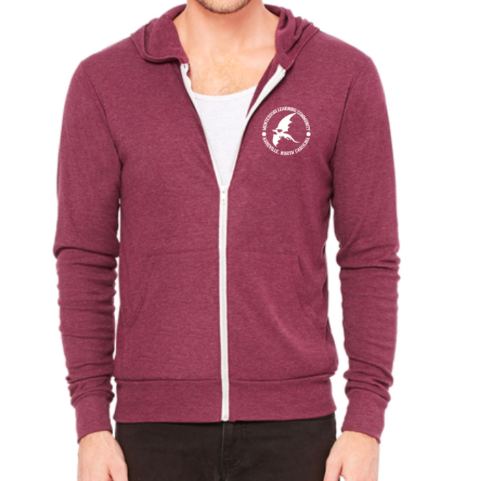 Adult Zip Hoodie: Maroon