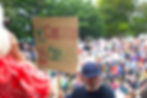 Man Holding His Protest Sign In Front of The Crowd, Zach Watkins