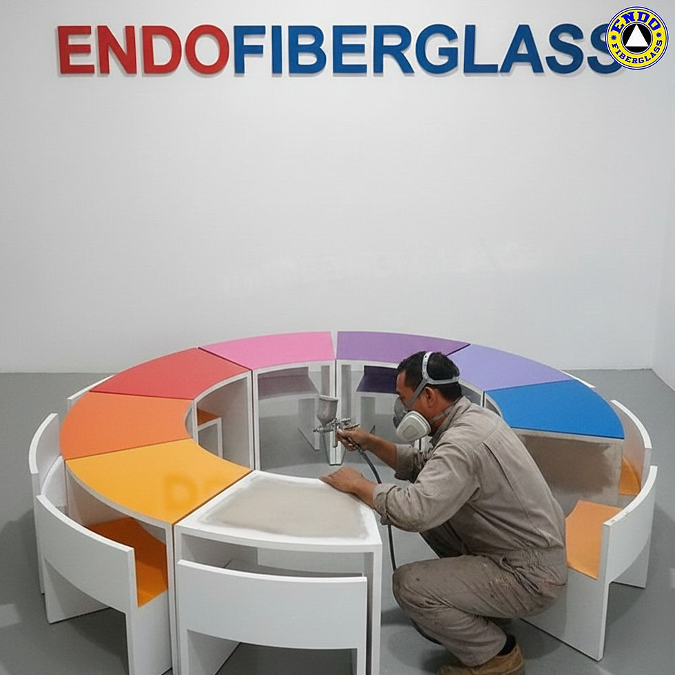 meja fiberglass custom bentuk unik premium