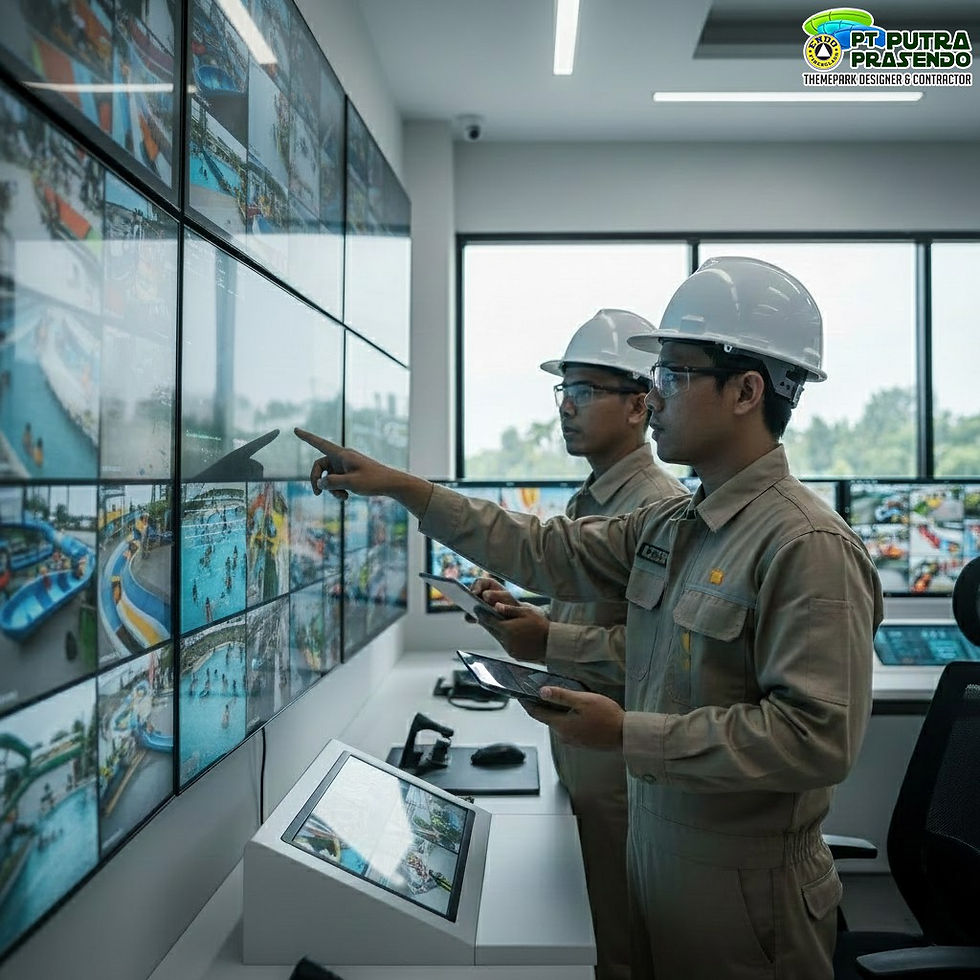 smart waterpark teknologi sensor modern