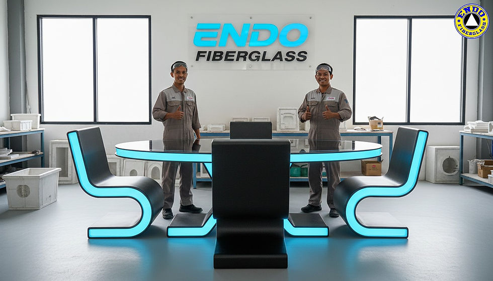 furnitur fiberglass dengan desain custom