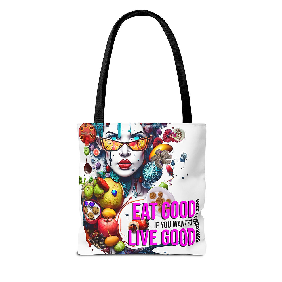 Thumbnail: Eat Good Live Good Tote Bag — Prudence