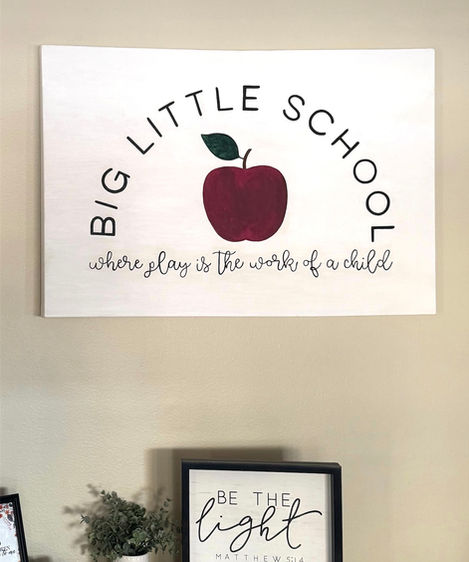 Large Office Entry Canvas for Big Little School located in Houston, Tx