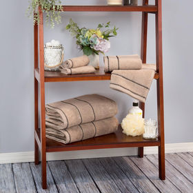 Luxury Cotton Towel Set Of 6 Pcs. The Lavish Home 100% Luxury Cotton 6-piece towel set is made of the highest quality cotton using a sophisticated spinning process leading to the zero-twist end result which wicks away moisture. Set Includes: 2 Bath Towels (27 inches x 54 inches), 2 Hand Towels (16 inches x 28 inches), 2 Washcloths (12 inches x 12 inches). Material: 100 Percent Cotton.