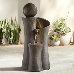 Curve Zen Outdoor Floor Bubbler Water Fountain