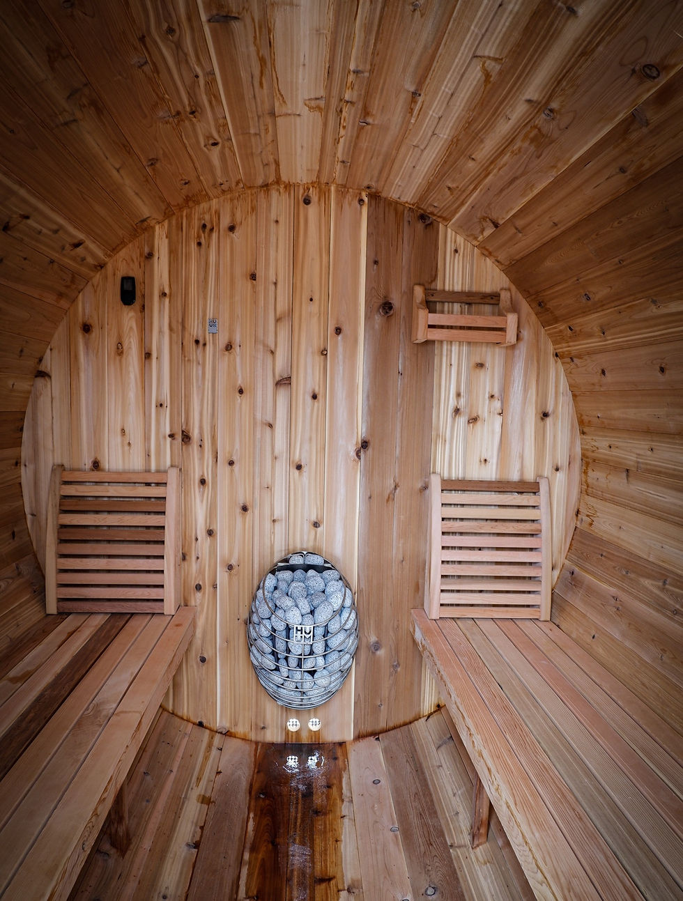Sauna interior at The Wilfrid bed & breakfast in Prince Edward County