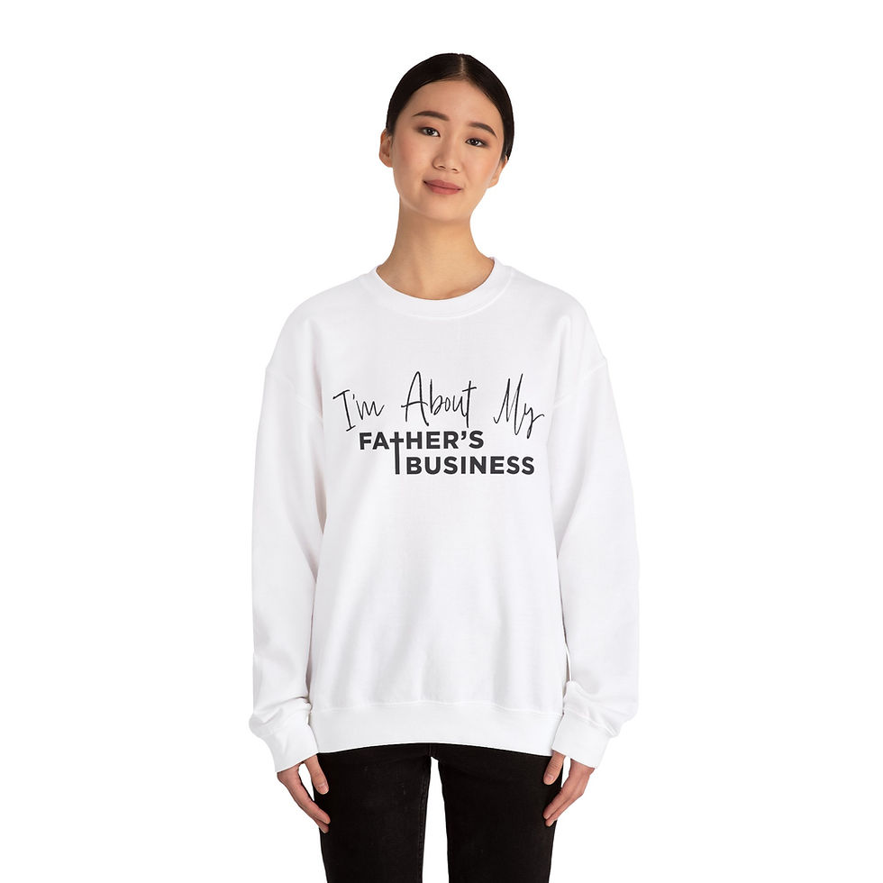 Thumbnail: About My Father's Business Unisex Heavy Blend™ Crewneck Sweatshirt