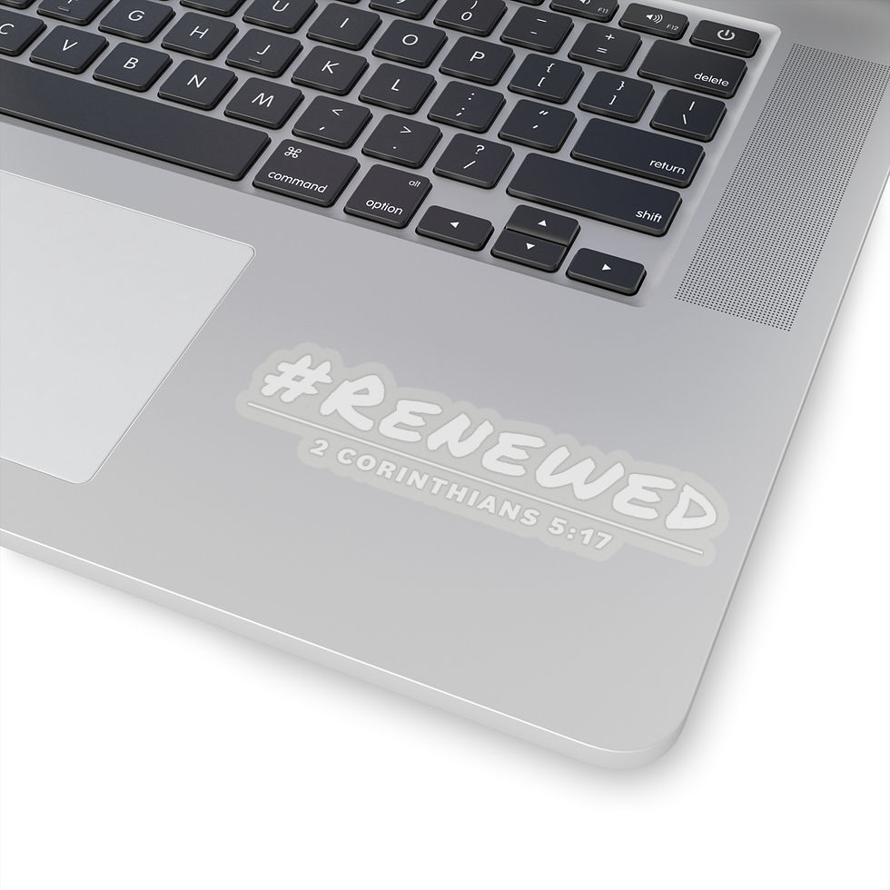 Thumbnail: #Renewed (white) Kiss-Cut Stickers