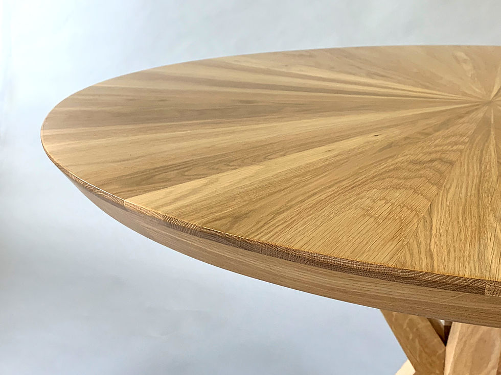 Thumbnail: Starburst Round Oak Dining Table