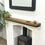 Thumbnail: Jacobean Oak Mantel Beam - Non Combustible Heat Shield - Fireplace Mantle Shelf