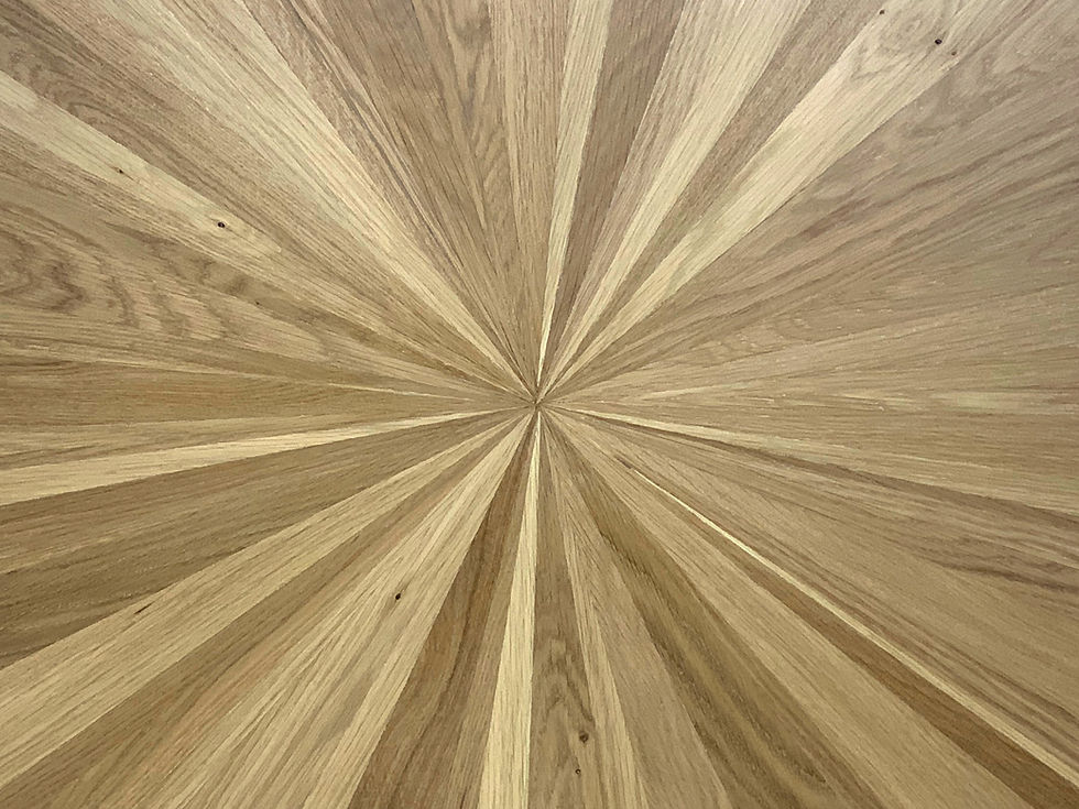 Thumbnail: Starburst Round Oak Dining Table