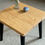 Thumbnail: Natural Oak Rustic Side Table with Black Tapered Legs