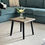 Thumbnail: Blackened Oak Rustic Side Table with Black Tapered Legs