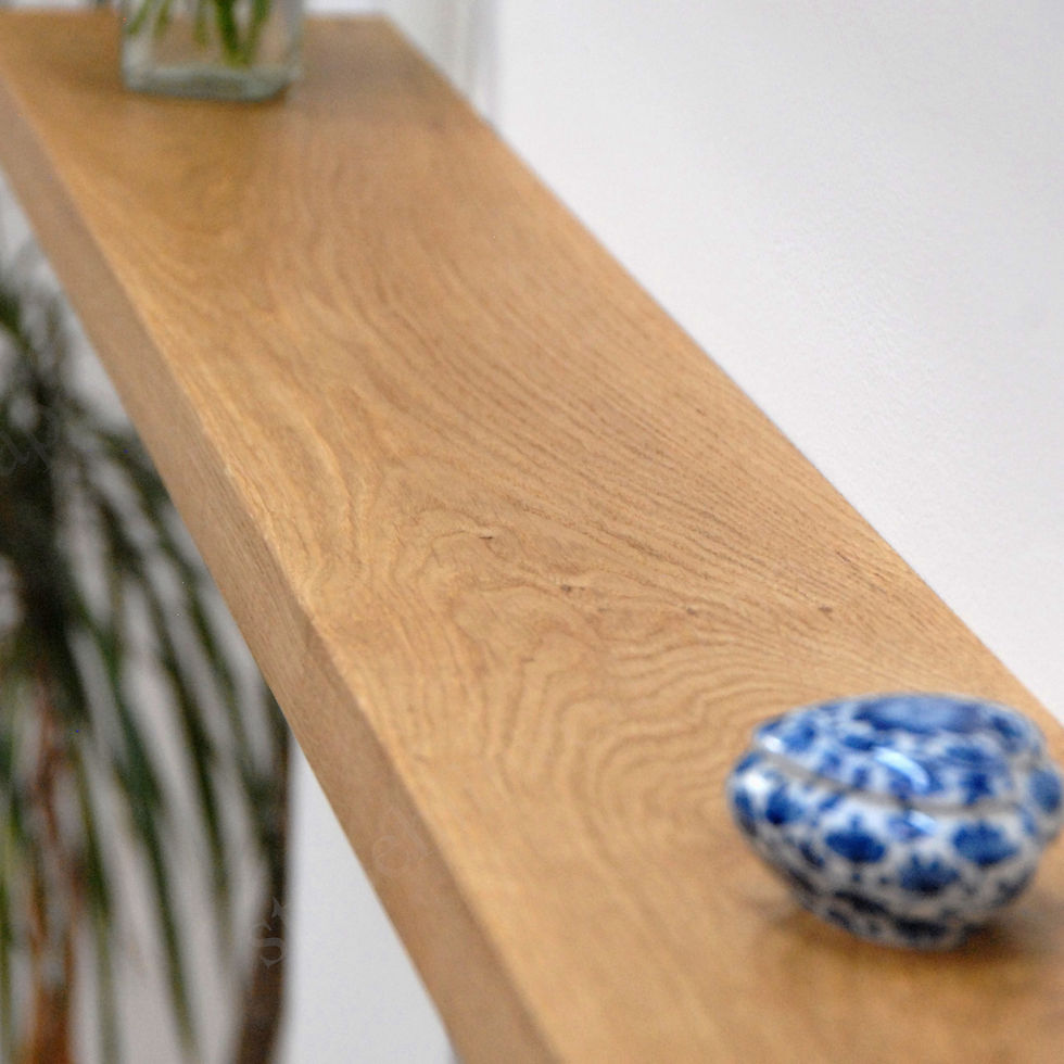 Thumbnail: Floating Oak Shelves , Hallway Wall Radiator Personalised Shelf - Natural