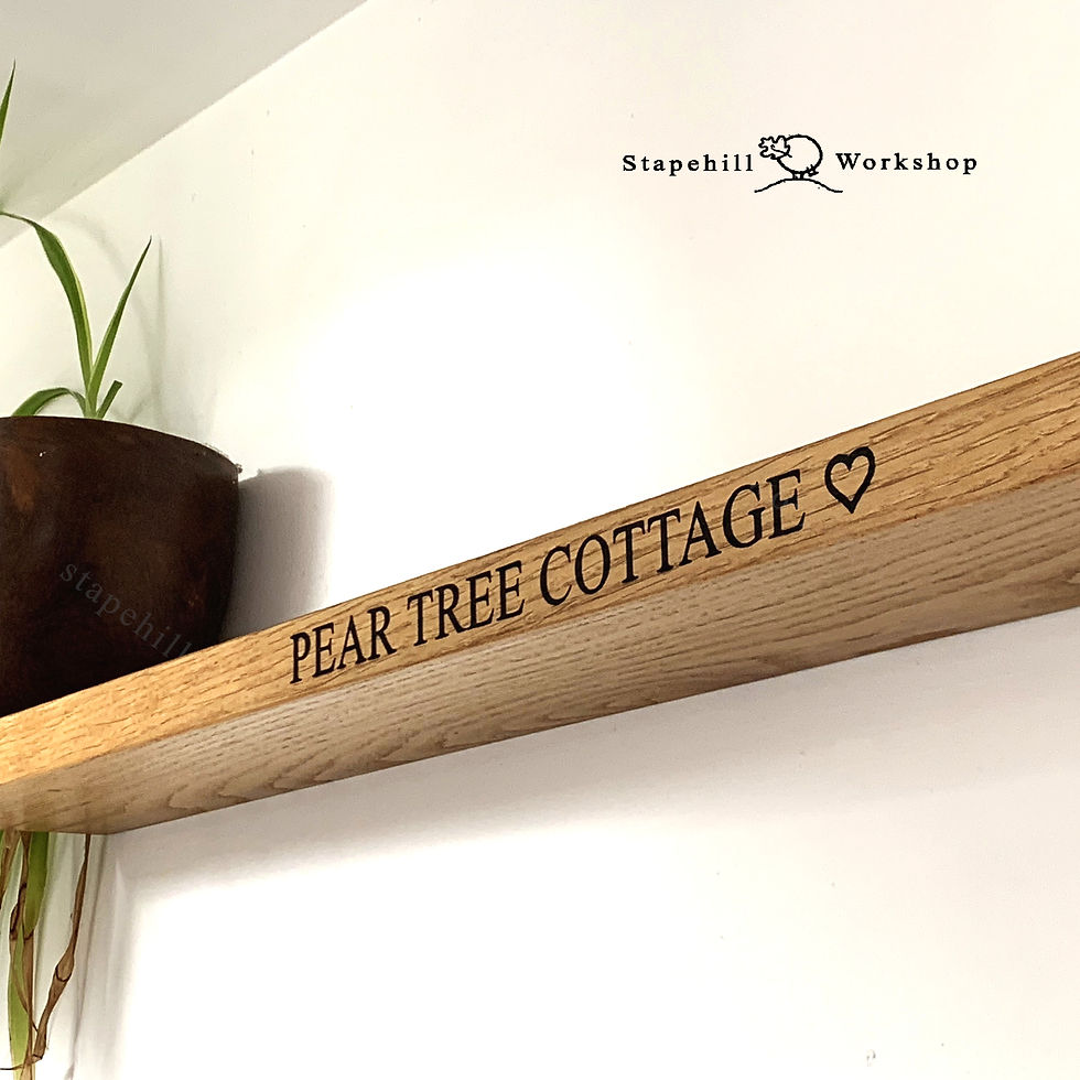 Thumbnail: Floating Oak Shelves , Hallway Wall Radiator Personalised Shelf - Natural