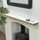 Thumbnail: Oak & White Mantel Beam - Non Combustible Heat Shield - Fireplace Mantle Shelf
