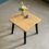 Thumbnail: Natural Oak Rustic Side Table with Black Tapered Legs