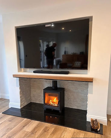 Lisa may Solid Oak Heat shield deflector mantel fireplace shelfw.jpg