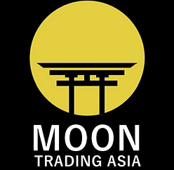 Moon trading logo, black, white and yellow