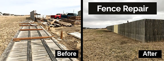 Handyman Express Services - Fence Repair Before and After Photos