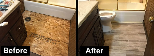 Bathroom Floor, Subfloor Replacement, and New Toilet Olympia WA