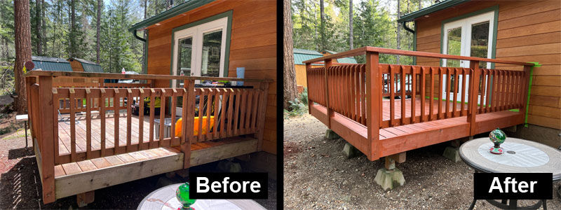 Deck Repaired and Refinished by Handyman Express Services