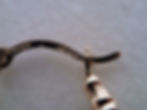 10K gold earring post mark on a pair of hoop earrings. From the Treasure Fever Blog.