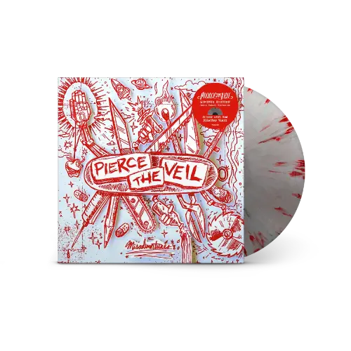 Pierce The Veil - Misadventures (Silver with Red Splatter)