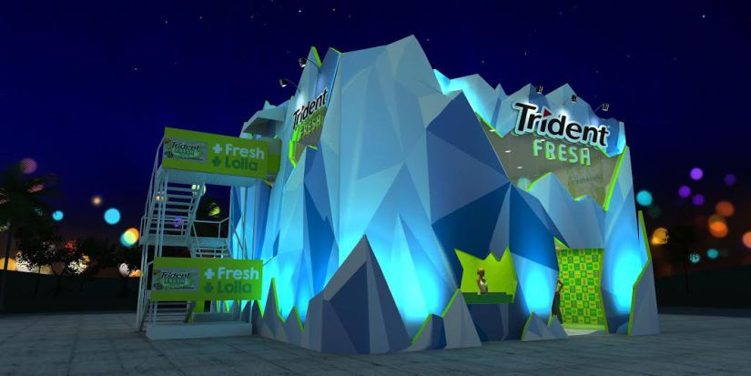 Trident leva tobogã ao Lollapalooza para promover sabor Fresh Limão Ice