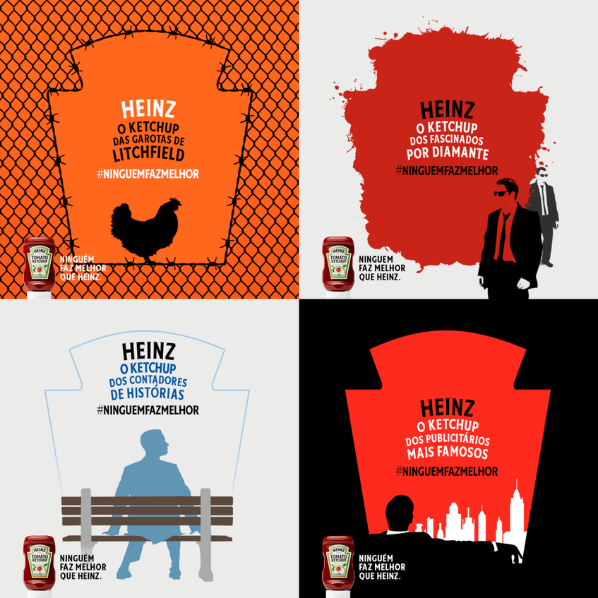 Heinz traz novos cartazes de divulgação inspirado em suas séries favoritas