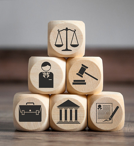 Law Symbols with a gavel and cubes.jpg