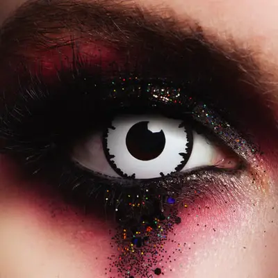 Dead White Haunted Contact Lenses
