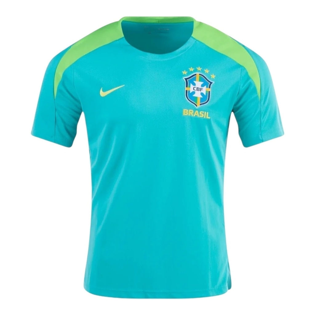 Camisa Seleção Brasileira Treino 24/25 - Torcedor Nike Masculina - Azul com deta