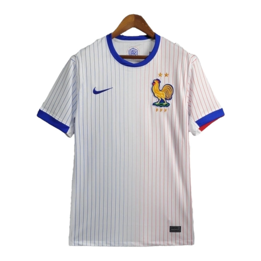 Camisa Seleção da França II 24/25 - Torcedor Nike Masculina - Branca com detalhe