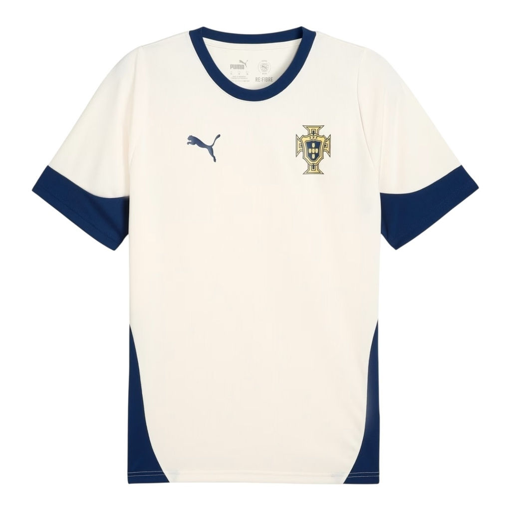 Camisa Seleção Portugal Treino 25/26 - Torcedor Puma Masculina - Branca com deta