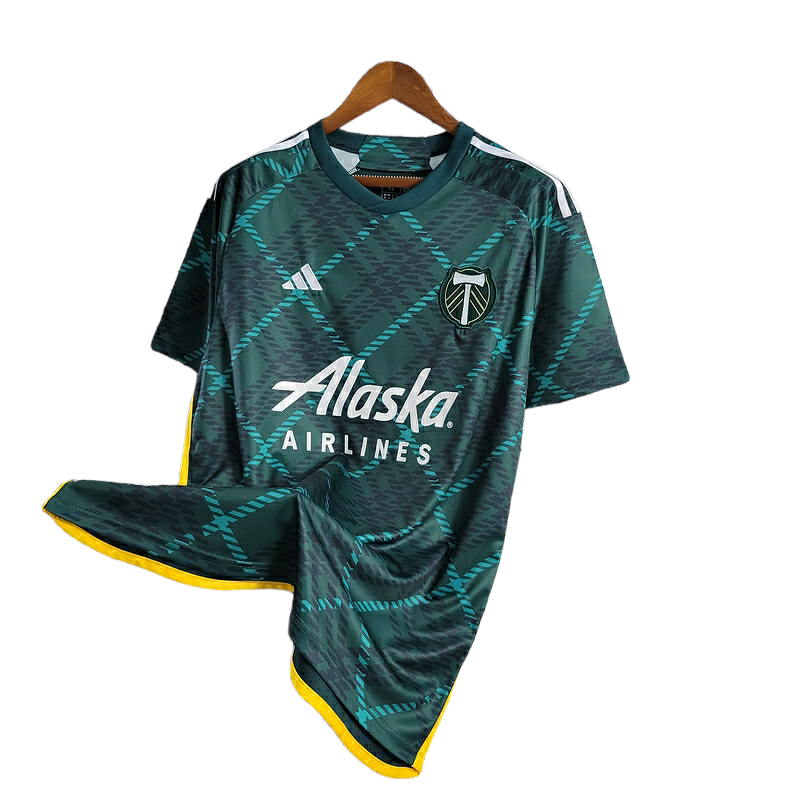 Miniatura: Camisa Portland Timbers FC I 23/24 - Torcedor Adidas Masculina - Verde com detal
