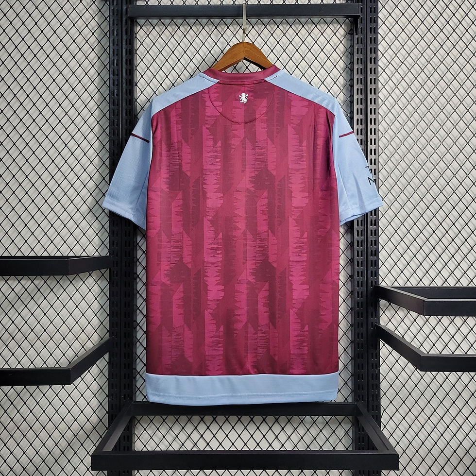 Miniatura: Camisa Aston Vila Home 23/24 - Torcedor Castore Masculina - Vinho
